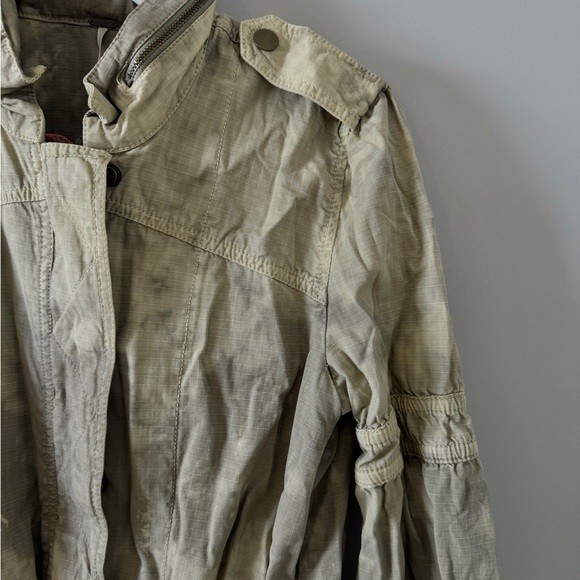 Free people festival Embroidered Olive Green Jacket anorak tie dye military - Picture 7 of 11